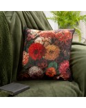 Poszewka velvet 45x45 Velvet 110 ciemnozielona/pomarańczowa Eurofirany