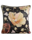Poszewka velvet 45x45 Velvet 115 czarna/miodowa Eurofirany