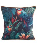 Poszewka velvet 45x45 Velvet 118 turkusowa/czerwona Eurofirany
