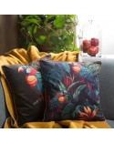 Poszewka velvet 45x45 Velvet 118 turkusowa/czerwona Eurofirany