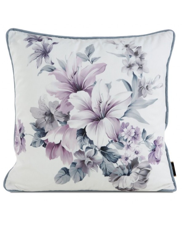 Poszewka velvet 45x45 Velvet 121 kremowa/fioletowa Eurofirany