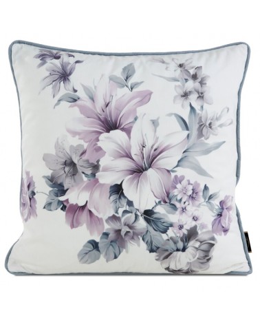 Poszewka velvet 45x45 Velvet 121 kremowa/fioletowa Eurofirany