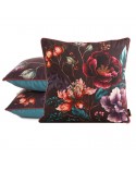 Poszewka velvet 45x45 Velvet 130 bordowa/turkusowa Eurofirany