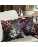 Poszewka velvet 45x45 Velvet 131 bordowa/zielona Eurofirany