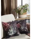 Poszewka velvet 45x45 Velvet 131 bordowa/zielona Eurofirany
