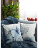 Poszewka velvet 45x45 Velvet 132 niebieska/kremowa Eurofirany