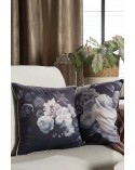 Poszewka velvet 45x45 Velvet 133 czarna/fioletowa Eurofirany