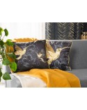 Poszewka velvet 45x45 Velvet 135 czarna/złota Eurofirany
