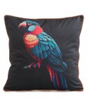 Poszewka velvet 45x45 Velvet 136 czarna/niebieska Eurofirany