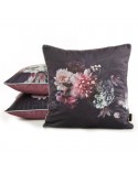 Poszewka velvet 45x45 Velvet 137 czarna/bordowa Eurofirany