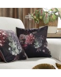 Poszewka velvet 45x45 Velvet 137 czarna/bordowa Eurofirany
