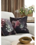 Poszewka velvet 45x45 Velvet 137 czarna/bordowa Eurofirany