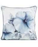 Poszewka velvet 45x45 Velvet 141 niebieska/kremowa Eurofirany