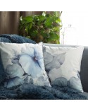 Poszewka velvet 45x45 Velvet 141 niebieska/kremowa Eurofirany