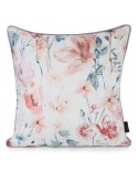 Poszewka velvet 45x45 Velvet 156 biała/pomarańczowa Eurofirany