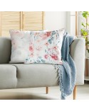 Poszewka velvet 45x45 Velvet 156 biała/pomarańczowa Eurofirany
