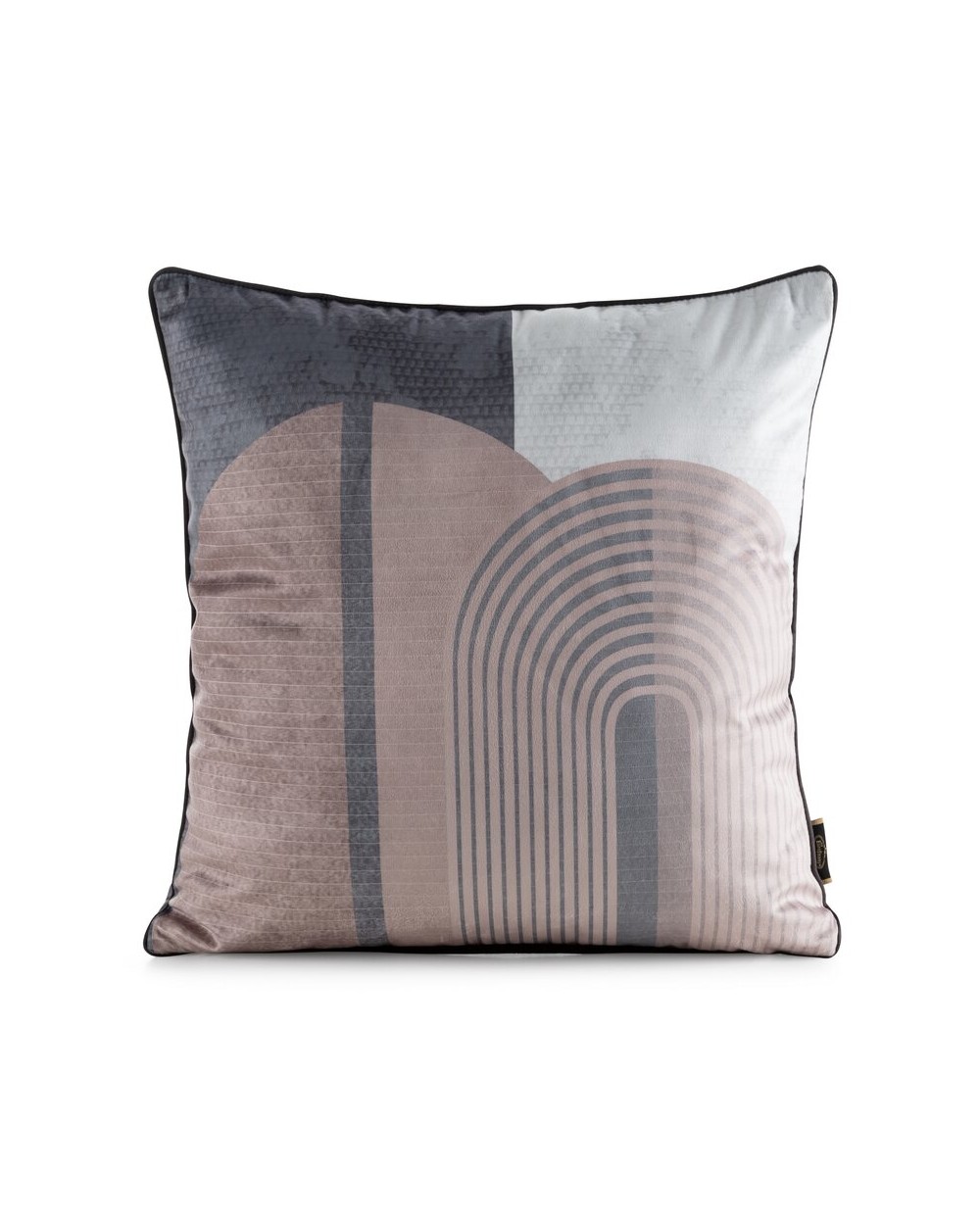 Poszewka velvet 45x45 Velvet 163 beżowa/brązowa Eurofirany