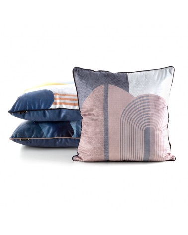 Poszewka velvet 45x45 Velvet 163 beżowa/brązowa Eurofirany