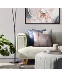 Poszewka velvet 45x45 Velvet 163 beżowa/brązowa Eurofirany