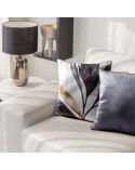 Poszewka velvet 45x45 Velvet 167 biała/czarna Eurofirany