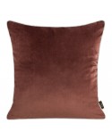 Poszewka velvet 45x45 Velvet 57A bordowa/lniana Eurofirany