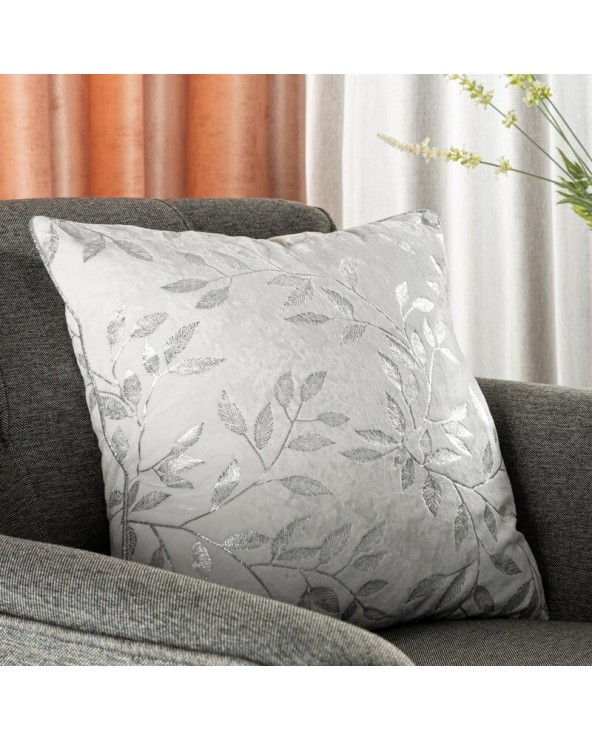 Poszewka velvet 45x45 Velvet 71D biała/srebrna Eurofirany