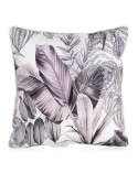 Poszewka velvet 45x45 Davos 2 fioletowa/szara Eurofirany