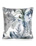 Poszewka velvet 45x45 Davos 2 zielona/srebrna Eurofirany