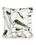 Poszewka velvet 45x45 Ellen biała/oliwkowa Eurofirany