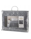 Narzuta velvet 220x240 Blink 3 stalowa/srebrna Eurofirany