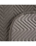 Narzuta mikrofibra 220x240 Len 3 popielata Eurofirany