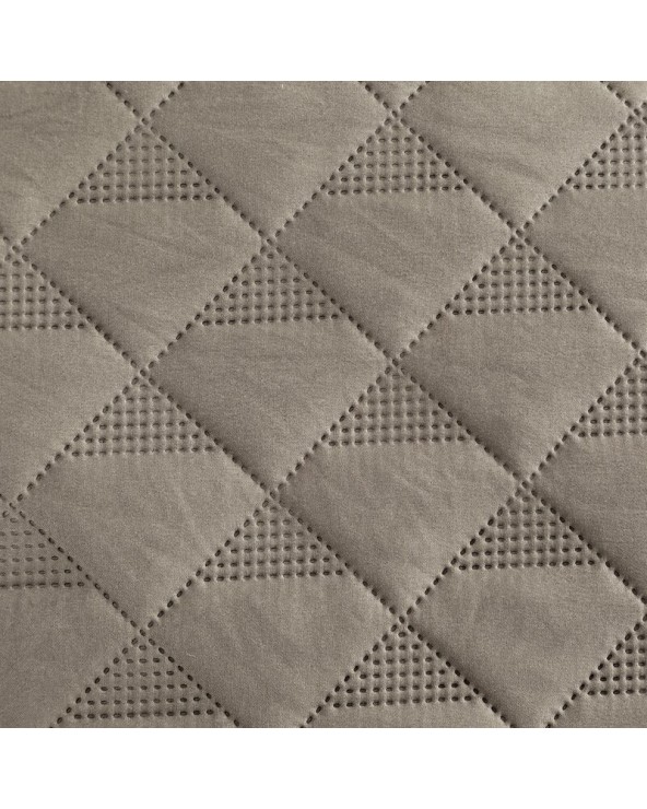 Narzuta mikrofibra 200x220 Vanesa ciemnobeżowa Eurofirany