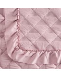 Narzuta mikrofibra 200x220 Vanesa pudrowa Eurofirany