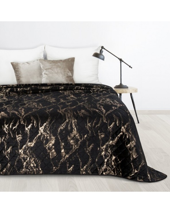 Narzuta velvet 170x210 Luiz 6 czarna/złota Eurofirany