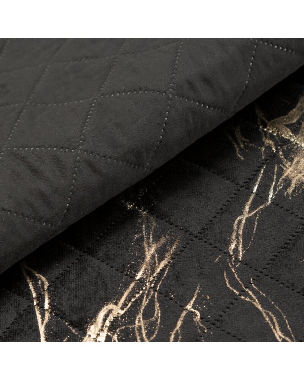 Narzuta velvet 170x210 Luiz 6 czarna/złota Eurofirany