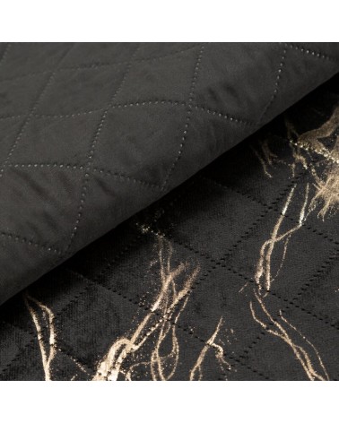Narzuta velvet 170x210 Luiz 6 czarna/złota Eurofirany