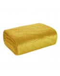 Narzuta velvet 200x220 Luiz 3 musztardowa Eurofirany