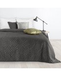 Narzuta velvet 170x210 Luiz 6 grafitowa Eurofirany
