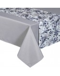 Obrus 140x260 z bieżnikiem 33x260 Anita ciemnobeżowy kpl 2 szt Eurofirany