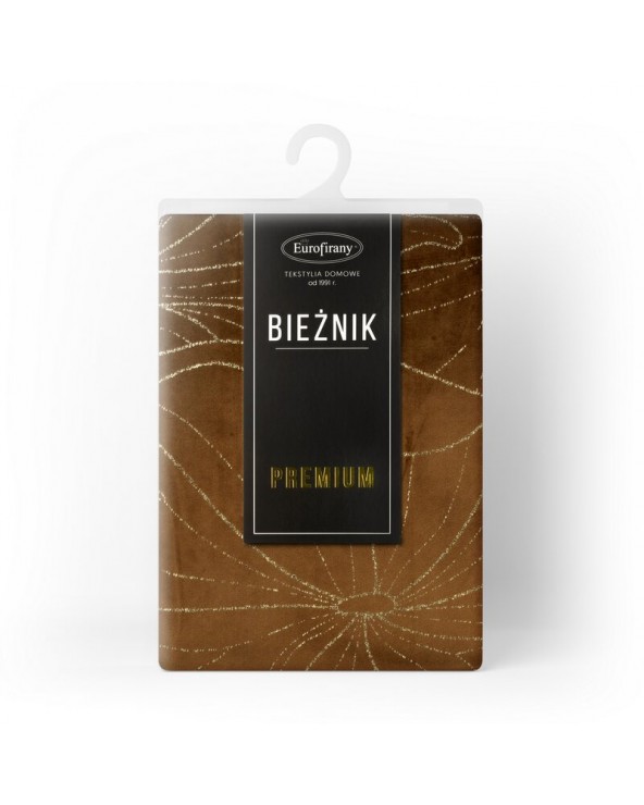 Bieżnik welwetowy 35x140 Blink 18 brązowy Eurofirany