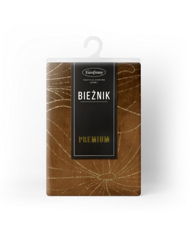 Bieżnik welwetowy 35x140 Blink 18 brązowy Eurofirany