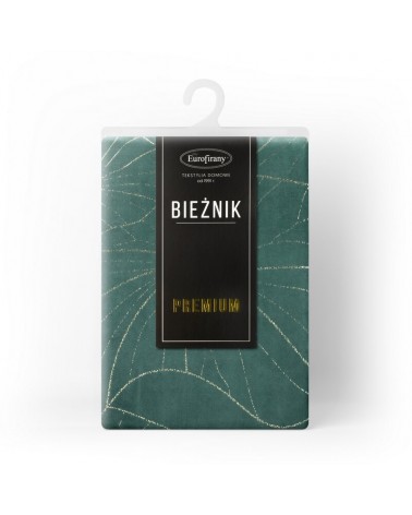Bieżnik welwetowy 35x140 Blink 18 ciemnomiętowy Eurofirany