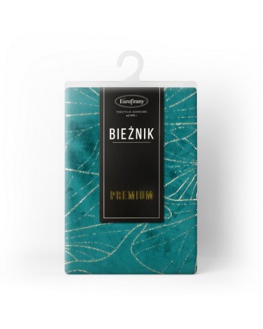 Bieżnik welwetowy 35x140 Blink 18 ciemnoturkusowy Eurofirany