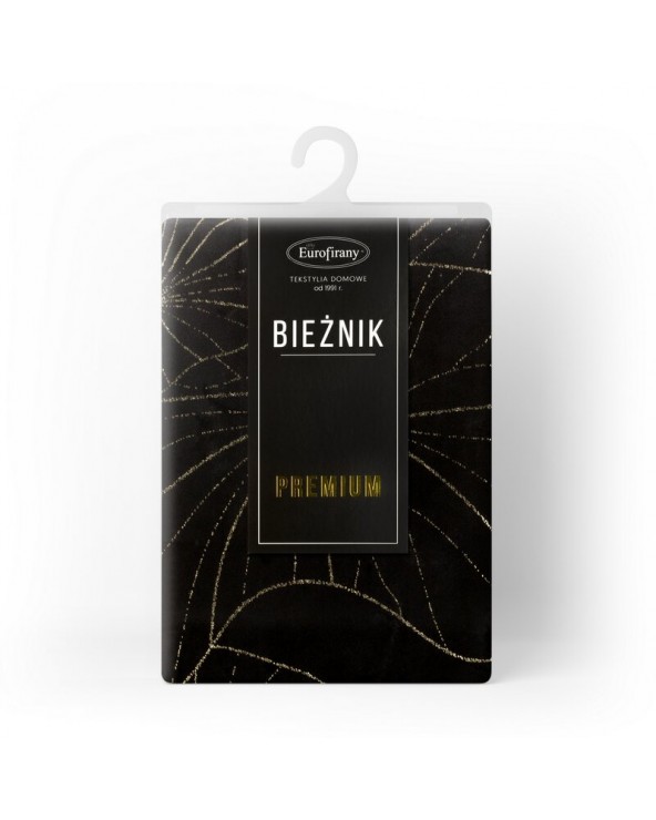 Bieżnik welwetowy 35x140 Blink 18 czarny Eurofirany