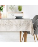 Obrus z lnem 145x240 Ines 11 beżowy Eurofirany
