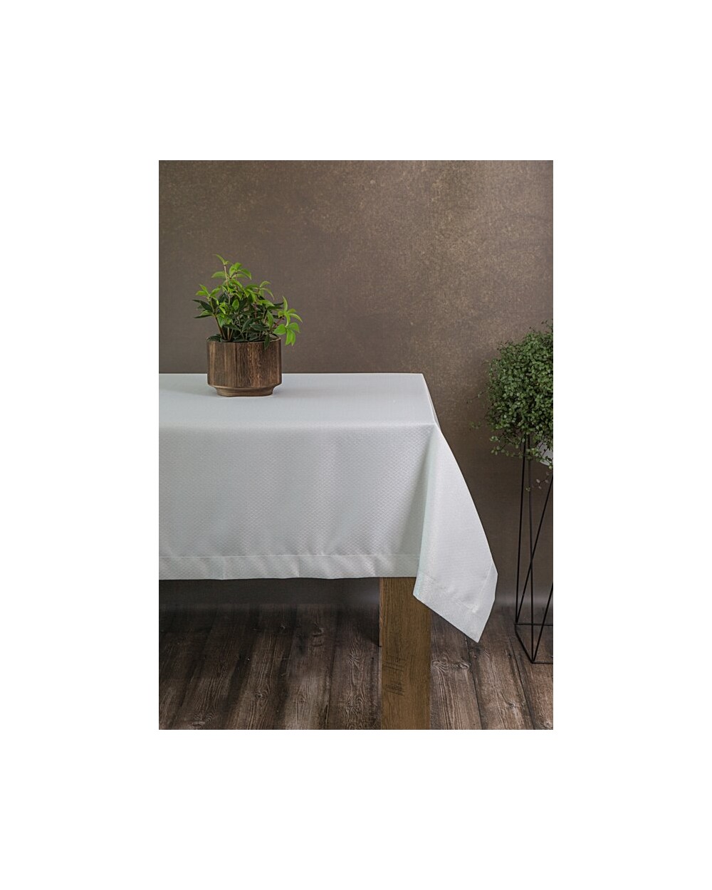 Obrus 145x400 Jowita biały/srebrny Eurofirany