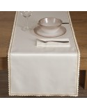 Bieżnik z koronką 40x180 Lace kremowy/szampański Eurofirany