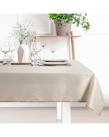 Bieżnik z koronką 40x180 Lace kremowy/szampański Eurofirany