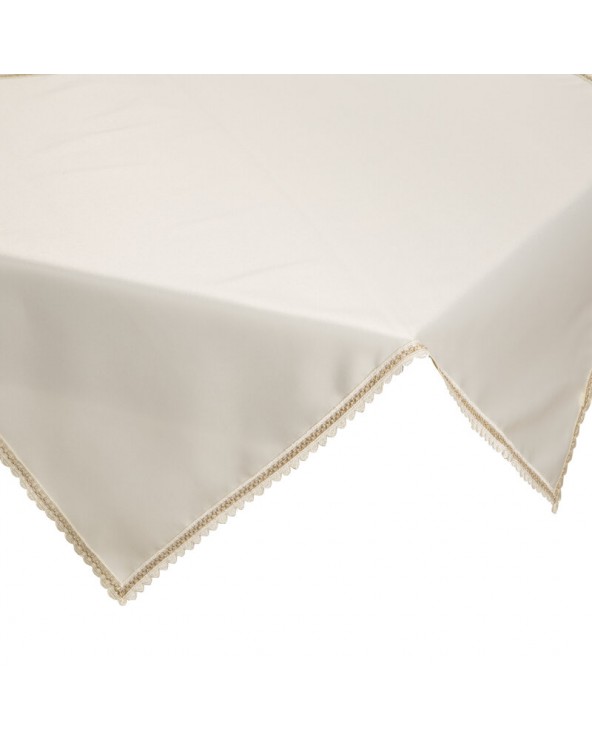 Obrus z koronką 85x85 Lace kremowy/szampański Eurofirany
