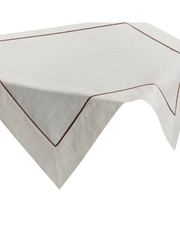 Obrus z lnem 85x85 Natu 9 naturalny/brązowy Eurofirany